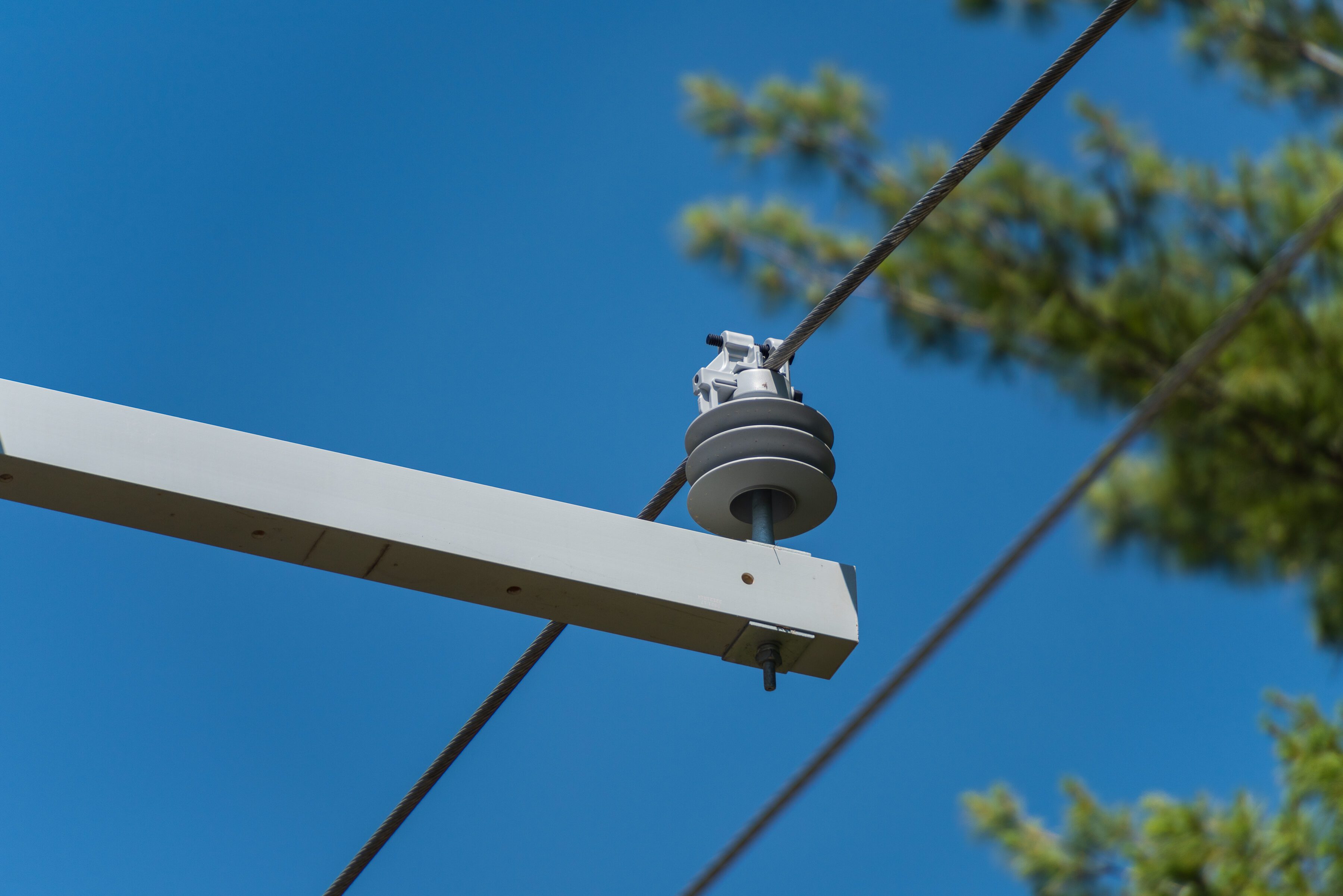 Hendrix Insulator on a crossarm on clear day