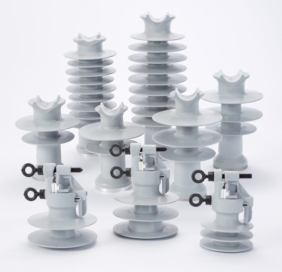 Group shot of polymer insulator types